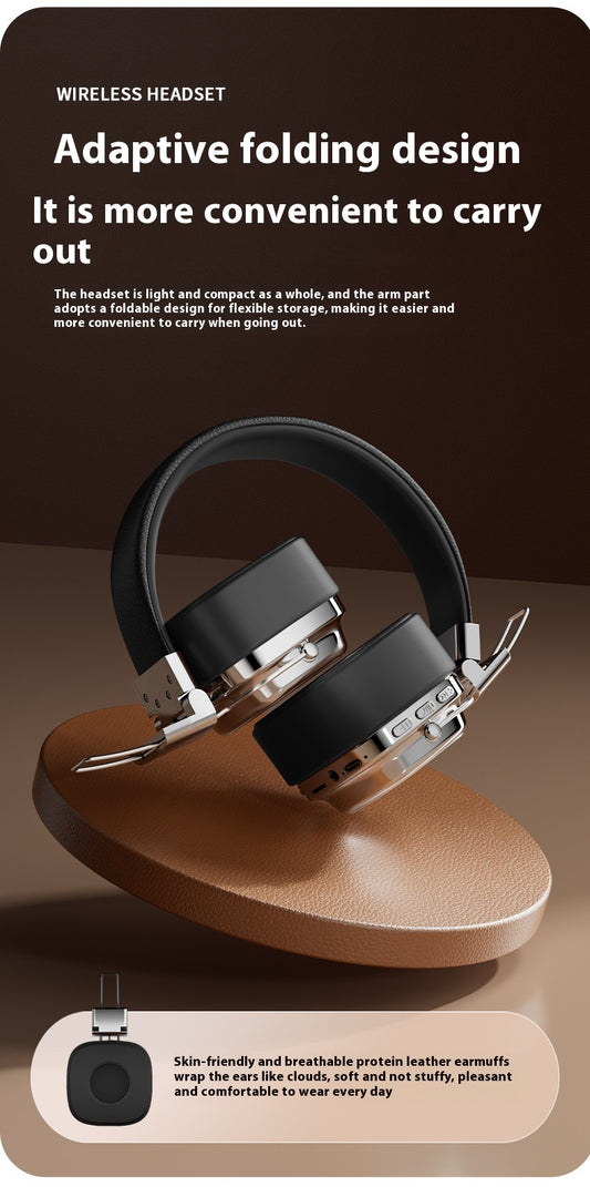 Retro Wireless Bluetooth-compatible 5.3 Head-mounted Dynamic Bass Boost Headset