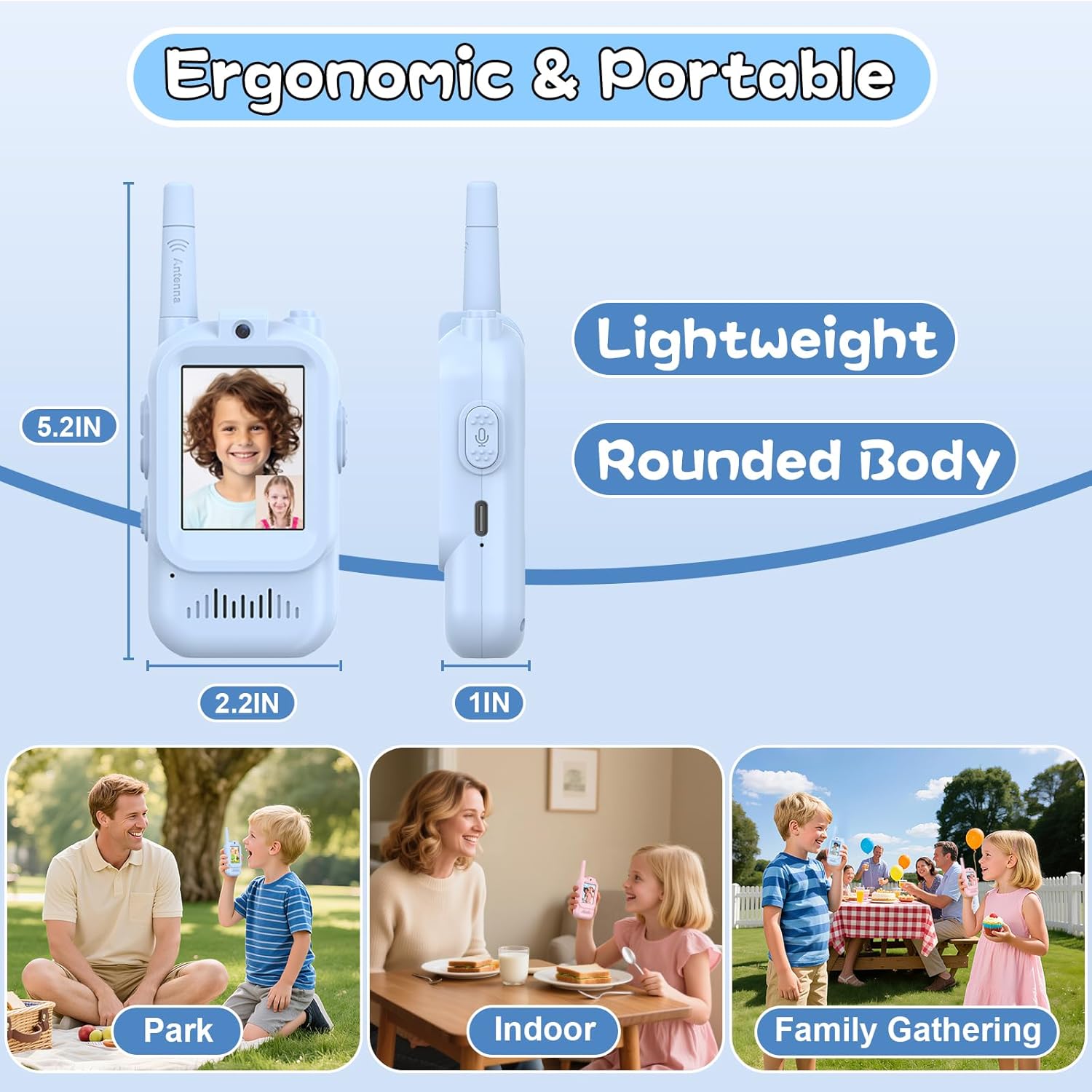 Kids Video Walkie Talkie With HD Camera
