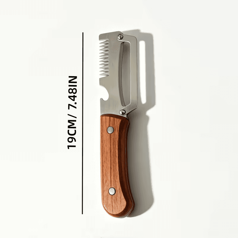 Wide arc blade peeler less waste