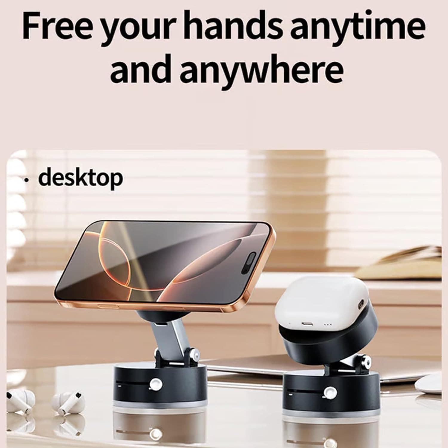 Foldable Vacuum Magnetic Car Phone Holder image 2