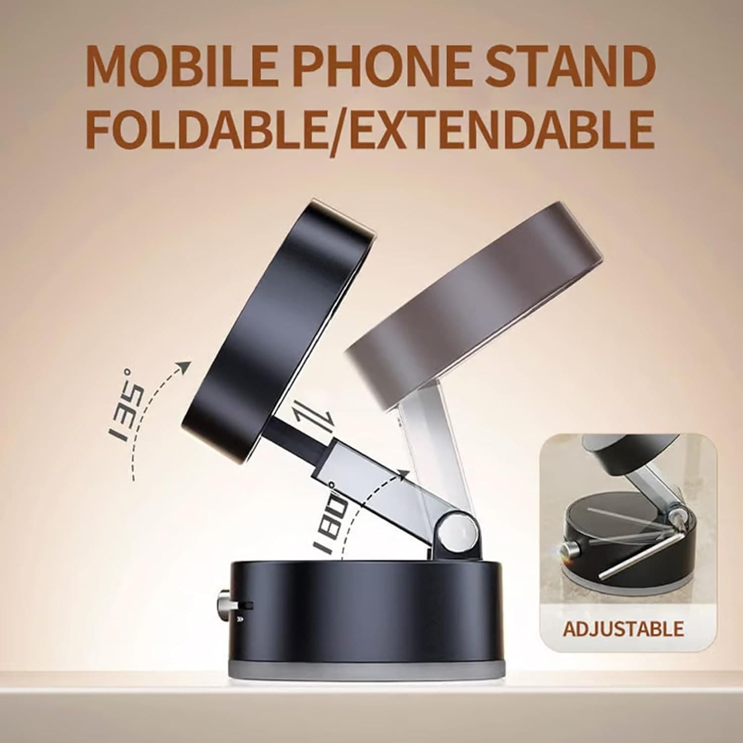 Foldable Vacuum Magnetic Car Phone Holder image 3